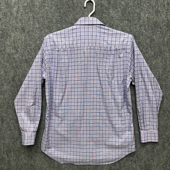 Mens David Donahue long sleeve button up shirt size 16 34/35 purple - Picture 5 of 5